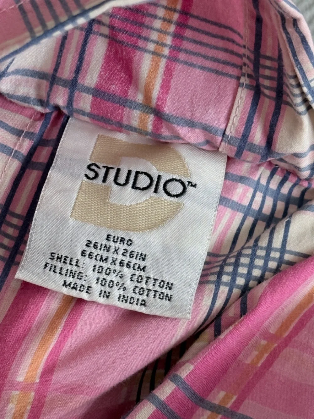 Studio D Plaid Euro Sham